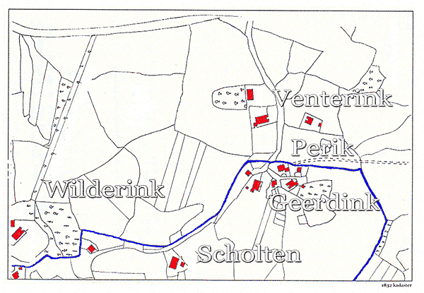 Wilderink en Laarhuis en andere voormalige erven in Woolde