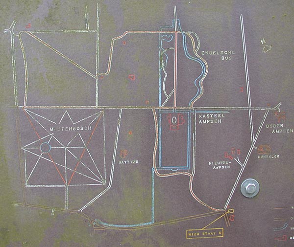 Plattegrond landgoed Ampsen bij Lochem