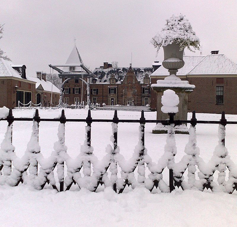 Kasteel Twickel in de sneeuw