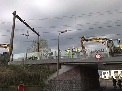 Werk aan het spoor in Hengelo