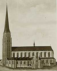 Pieterskerk vanuit het zuiden - en met TOREN