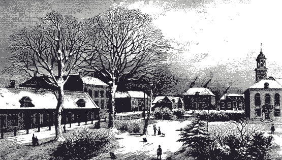De Brink in het centrum van Assen in 1855