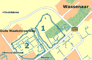 1 = St Annaland (Clingendaal) 2 = Arntsdorp