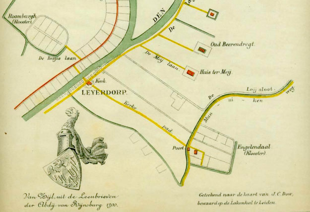 Het klooster Engelendal stond ten zuiden van Leiden