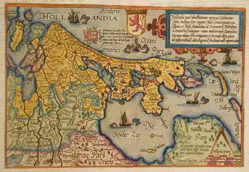 De kaart van Holland rond 1594 naar H. Nagel door Johann 
 
Bussemacher