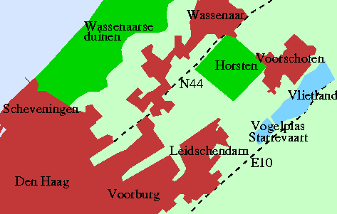 De kaart van Leidschendam en omgeving De Horsten is van het Koninklijk Huis
