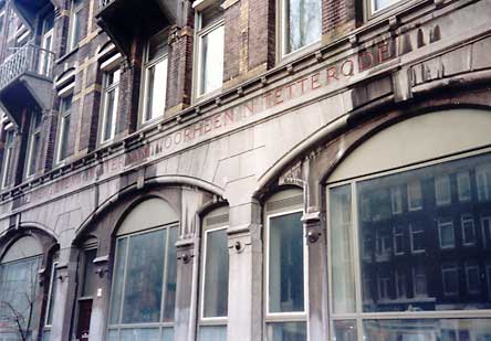 Gevel Lettergieterij Amsterdam aan de Bilderdijkstraat