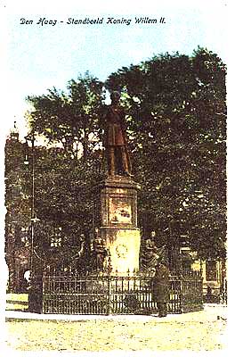 Standbeeld Willem ll 1854-1924 in Den Haag