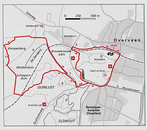 Binnenduinen bij Overveen (voorheen Tetterode)