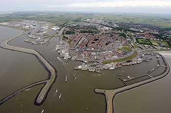 De haven en Harlingen