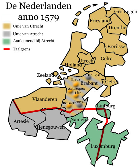 Unie van Utrecht tegenover de Unie van Atrecht