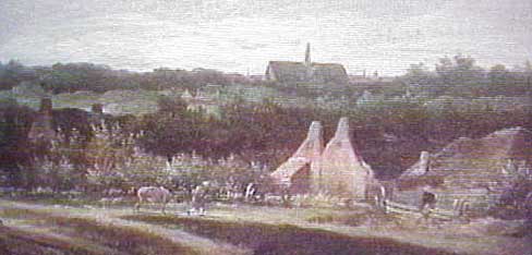 De Bavo in Haarlem gezien vanuit de duinen
in Tetterode door Du Bois
