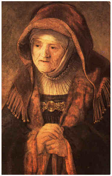 Rembrandts moeder staat model voor dit schilderij