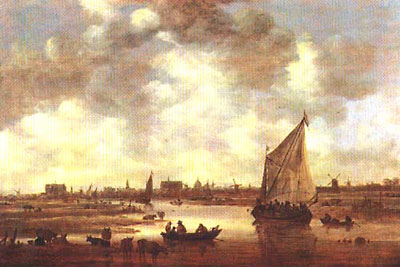Leiden vanuit het noordoosten 1650 Jan van Goyen