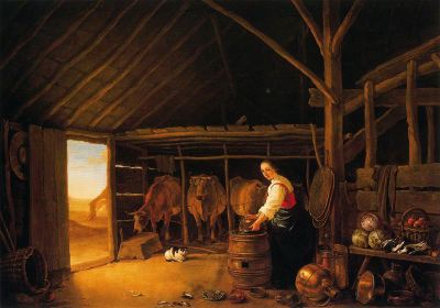 Aelbert Cuyp 1620 - 1691 stalinterieur