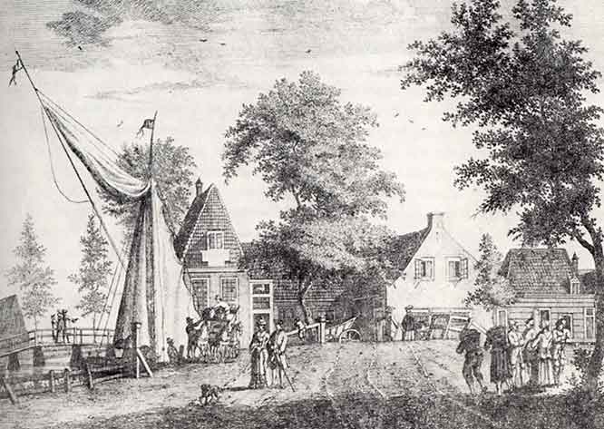 Hospesbrug en omgeving 1750