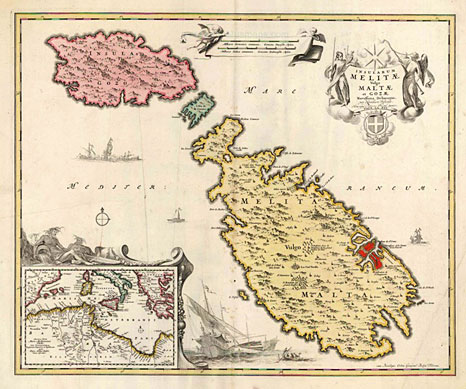 Een kaart van Malta
