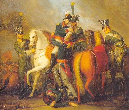 De prins van Oranje raakt gewond aan zijn schouder en zijn paard laat het leven