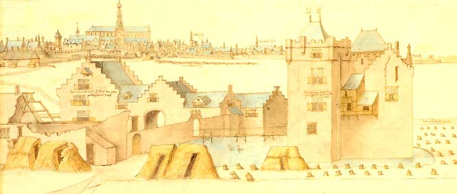 Huis Ter Kleef met op de achtergrond Haarlem