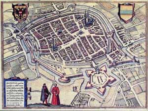 De citadel aan              de zuidrand van Groningen in 1576