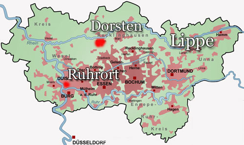 Ruhrgebied tussen Ruhr en Lippe