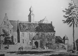 Kasteel Saasveld na de Tachtigjarige Oorlog getekend