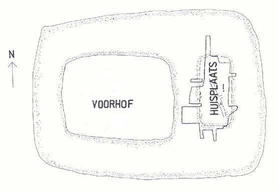 Plattegrond opgravingen Hagmolen in Bentelo