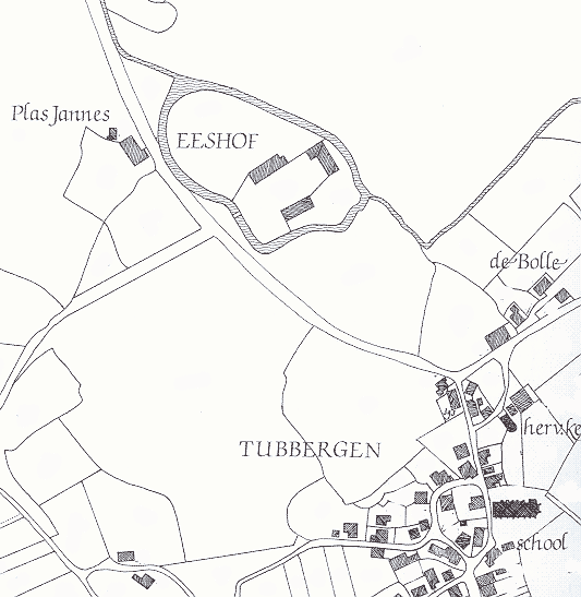 Kadastrale kaart van Tubbergen uit  1830 - 1831