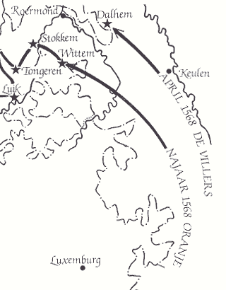 April 1568 De Villers valt Roermond aan