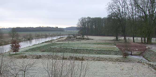 Kasteelterrein Schuilenburg richting zuiden