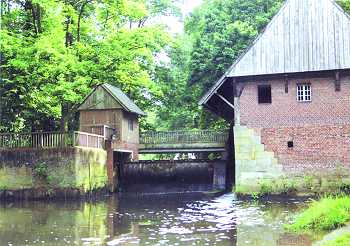 Haarmühle in Alstätte  in Duitsland, maar vlakbij Buurse