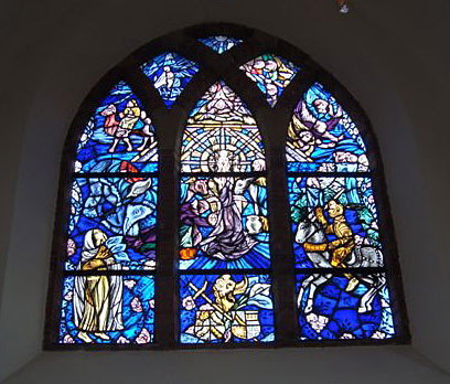 Glas in lood kerk Boxbergen
