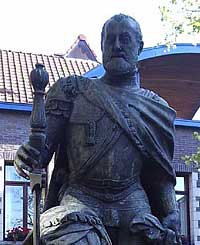Standbeeld van keizer Karel V in zijn geboortestad Gent