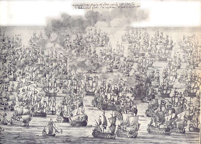 W. van de Velde de oude slag bij Lowestoft 1665